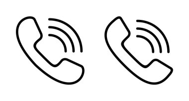 Beyaz arkaplanda ikon vektörü izole edildi. Telefon simgesi vektörü. Cep telefonu. telefon simgesi