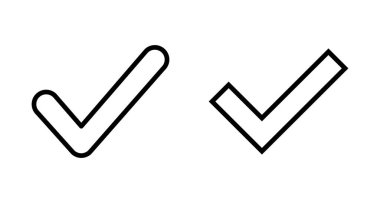 Beyaz arkaplanda izole edilmiş simge vektörünü kontrol et. İşaret simgesini işaretle. Kontrol listesi simgesi. Tik tak