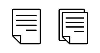 Beyaz arkaplanda izole edilmiş belge simgesi vektörü. Kağıt ikonu. Dosya Simgesi