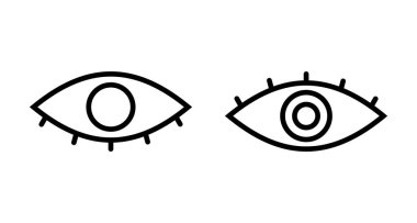 Göz simgesi vektörü beyaz arkaplanda izole edildi. Bak ve Vizyon simgesi. Göz vektörü simgesi