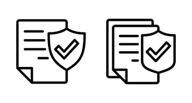 Sigorta simgesi vektörü beyaz arkaplanda izole edildi. Sigorta vektör simgesi