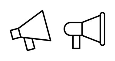 Beyaz arkaplanda izole edilmiş megafon simgesi vektörü. Hoparlör ikon vektörü. Cilt simgesi