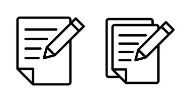 Not simgesi vektörü beyaz arkaplanda izole edildi. Simge vektörü alınıyor. Satır simgesini düzenle. Belge yazımı. İçerik yazımı