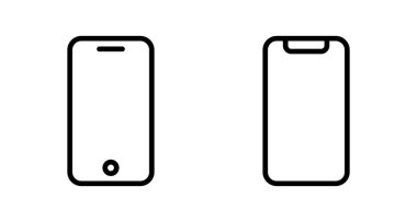 Telefon simgesi vektörü beyaz arkaplanda izole edildi. Telefon vektör simgesi. Cep telefonu. Telefon ikonu. Cep telefonu