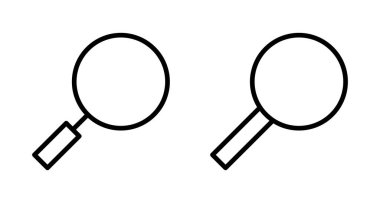 Beyaz arkaplanda izole edilmiş bir simge vektörü ara. Cam vektör simgesi. Büyüteç simgesini ara. Bul