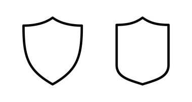 Kalkan vektör simgesi beyaz arkaplanda izole edildi. Koruma ikonu vektörü. Güvenlik vektör simgesi