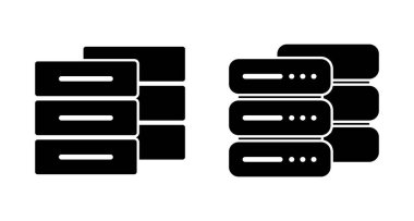 Veritabanı simgesi vektörü beyaz arkaplanda izole edildi. veritabanı vektörü simgesi