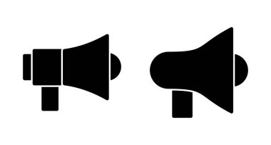 Beyaz arkaplanda izole edilmiş megafon simgesi vektörü. Hoparlör ikon vektörü. Cilt simgesi