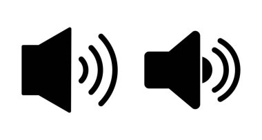 Beyaz arkaplanda izole edilmiş ikon vektörü. Cilt simgesi. Hoparlör ikon vektörü. Ses. Ses