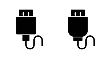 Beyaz arkaplanda izole edilmiş Usb simgesi vektörü. Flash disk simgesi vektörü