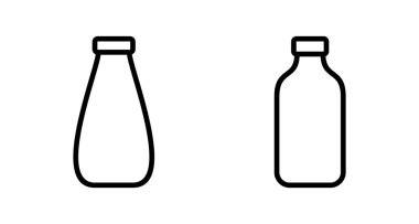Beyaz arkaplanda izole edilmiş şişe simgesi vektörü. Şişe vektör simgesi