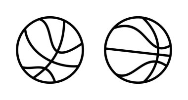 Basketbol ikonu vektörü beyaz arkaplanda izole edildi. Basketbol ikonu. Basketbol logo vektör simgesi