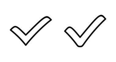 Beyaz arkaplanda izole edilmiş simge vektörünü kontrol et. İşaret simgesini işaretle. Kontrol listesi simgesi. Tik tak