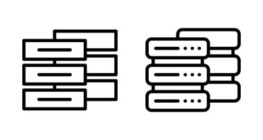Veritabanı simgesi vektörü beyaz arkaplanda izole edildi. veritabanı vektörü simgesi
