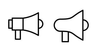 Beyaz arkaplanda izole edilmiş megafon simgesi vektörü. Hoparlör ikon vektörü. Cilt simgesi