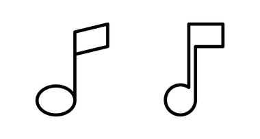 Müzik simgesi vektörü beyaz arkaplanda izole edilmiş, müzik vektörü simgesi, Melody, şarkı, not, ses, ses işareti