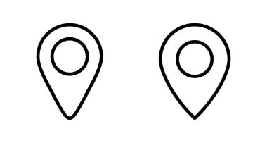 Pin simgesi vektörü beyaz arkaplanda izole edildi. Konum simgesi. Harita işaretleyici simgesi. Nokta. Yer bulucu. Adres