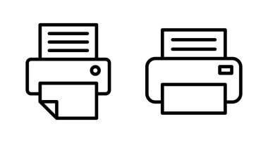 Yazıcı simgesi vektörü beyaz arkaplanda izole edildi. yazdırma simgesi. Faks vektör simgesi.