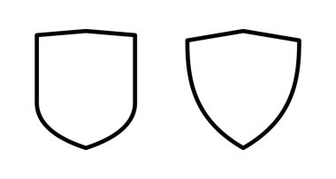 Kalkan vektör simgesi beyaz arkaplanda izole edildi. Koruma ikonu vektörü. Güvenlik vektör simgesi