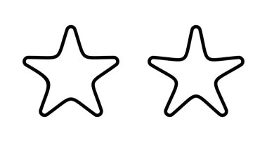 Yıldız Simgesi vektörü beyaz arkaplanda izole edildi. Yıldız vektör simgesi. Beğeni sembolü