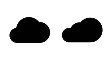 Beyaz arkaplanda bulut simgesi vektörü izole edildi. bulut hesaplama simgesi