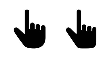 Beyaz arkaplanda elle tıklama simgesi vektörü izole edildi. işaret simgesi vektörü. el imleç simgesi vektörü