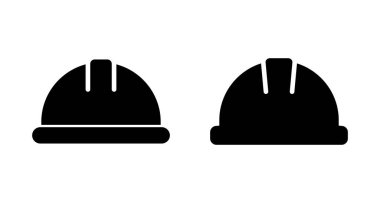 Beyaz arkaplanda izole edilmiş kask simgesi vektörü. Motosiklet kaskları. Yarış kaskı. İnşaat miğferi ikonu. Güvenlik kaskı