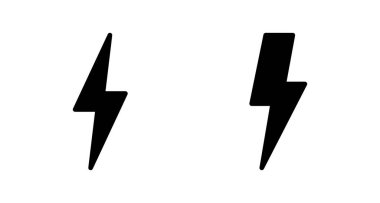 Şimşek simgesi vektörü beyaz arkaplanda izole edildi. Kilit simgesi vektörü. Enerji ve gök gürültüsü elektrik simgesi