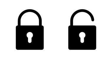 Simge vektörünü beyaz arkaplanda izole et. Şifreleme simgesi. Güvenlik sembolü. Güvenli. Özel