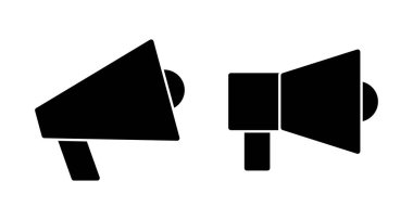 Beyaz arkaplanda izole edilmiş megafon simgesi vektörü. Hoparlör ikon vektörü. Cilt simgesi