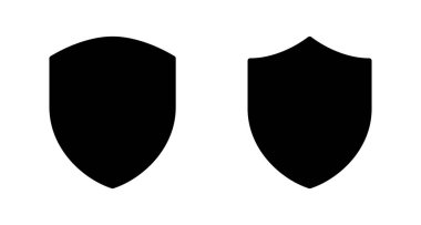 Kalkan vektör simgesi beyaz arkaplanda izole edildi. Koruma ikonu vektörü. Güvenlik vektör simgesi
