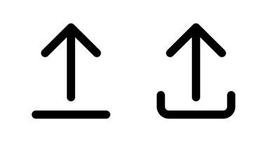 Beyaz arkaplanda izole edilmiş simge vektörünü yükle. İşaret simgesini yükle. Gönderme düğmesi. Sembol yükle.