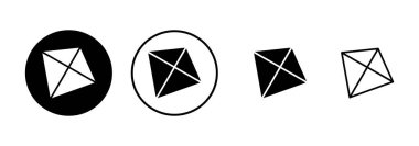 Kite simgesi vektörü beyaz arkaplanda izole edildi. Uçurtma vektör simgesi.