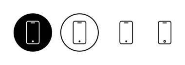 Telefon simgesi vektörü beyaz arkaplanda izole edildi. Telefon vektör simgesi. Cep telefonu. Telefon ikonu. Cep telefonu