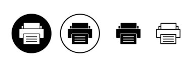 Yazıcı simgesi vektörü beyaz arkaplanda izole edildi. yazdırma simgesi. Faks vektör simgesi.