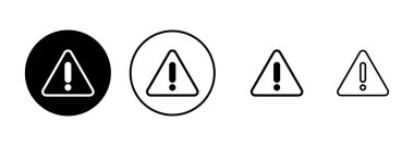 Ünlem tehlikesi işareti vektörü beyaz arkaplanda izole edildi. Dikkat çekme simgesi. Tehlike uyarısı işareti. Simge alarmı. Risk