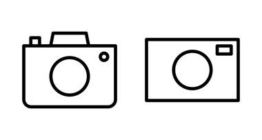 Kamera Simgesi vektörü beyaz arkaplanda izole edildi. Kamera sembolü. Kamera vektör simgesi