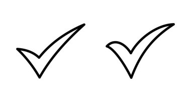 Beyaz arkaplanda izole edilmiş simge vektörünü kontrol et. İşaret simgesini işaretle. Kontrol listesi simgesi. Tik tak