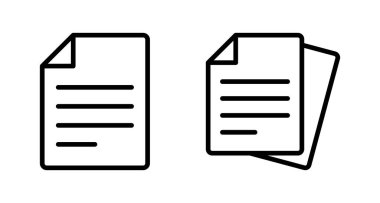 Beyaz arkaplanda izole edilmiş belge simgesi vektörü. Kağıt ikonu. Dosya Simgesi