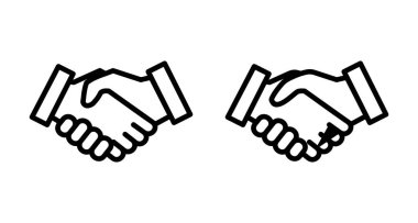 Beyaz arkaplanda iş tokalaşma simgesi vektörü izole edildi. Tokalaşma ikonu vektörü. Sözleşme anlaşması. Simge vektörüne güven. - Anlaştık. Oldu bil. ortaklık simgesi