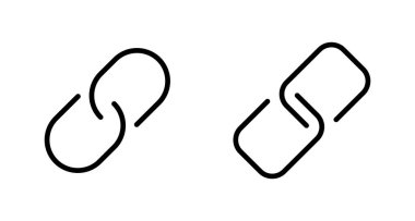 Dış bağlantı sembolü ikon vektörü. Bağlantı simgesi beyaz arkaplanda izole edildi. Bağlantı vektör simgesi. Hiper bağlantı zinciri sembolü