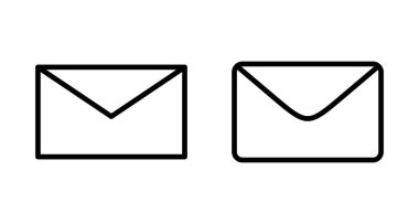 Beyaz arkaplanda posta vektör simgesi izole edildi. E- posta simgesi. Zarf çizimi. İleti