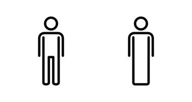 Beyaz arkaplanda insan simgesi vektörü izole edildi. Erkek ikon vektörü. insan sembolü
