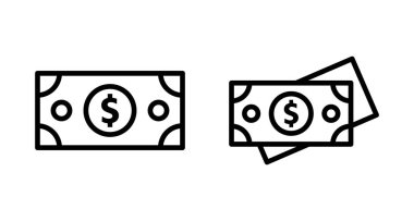 Para simgesi vektörü beyaz arkaplanda izole edildi. Para vektör simgesi. Dolar simgesi