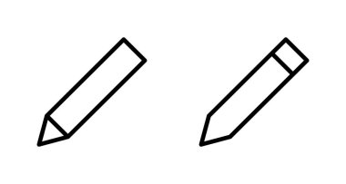 Beyaz arkaplanda izole edilmiş kalem simgesi vektörü. Kalem vektör simgesi