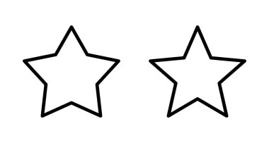 Yıldız Simgesi vektörü beyaz arkaplanda izole edildi. Yıldız vektör simgesi. Beğeni sembolü