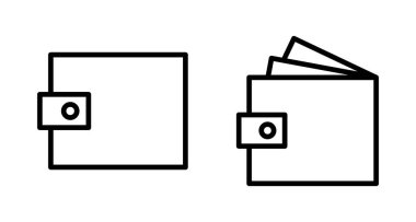 Cüzdan Simgesi vektörü beyaz arkaplanda izole edildi. para cüzdanı simgesi
