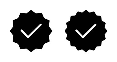 Beyaz arkaplanda izole edilmiş simge vektörü. Onaylı Madalya Simgesi vektörü. işaretle