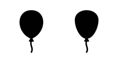 Beyaz arkaplanda izole edilmiş balon simgesi vektörü. Parti balonu süsleme doğum günü vektörü. Balon vektör simgesi