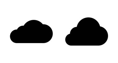 Beyaz arkaplanda bulut simgesi vektörü izole edildi. bulut hesaplama simgesi